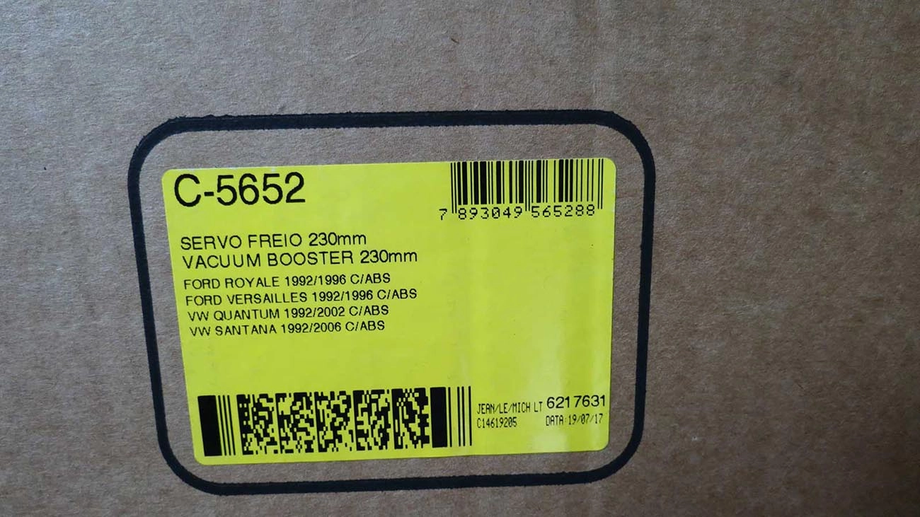 SERVO FREIO 230MM FORD VERSAILLES/ROYALE 91/96 VW SANTANA GLI 94/96 MI 93/2006 C/ABS
