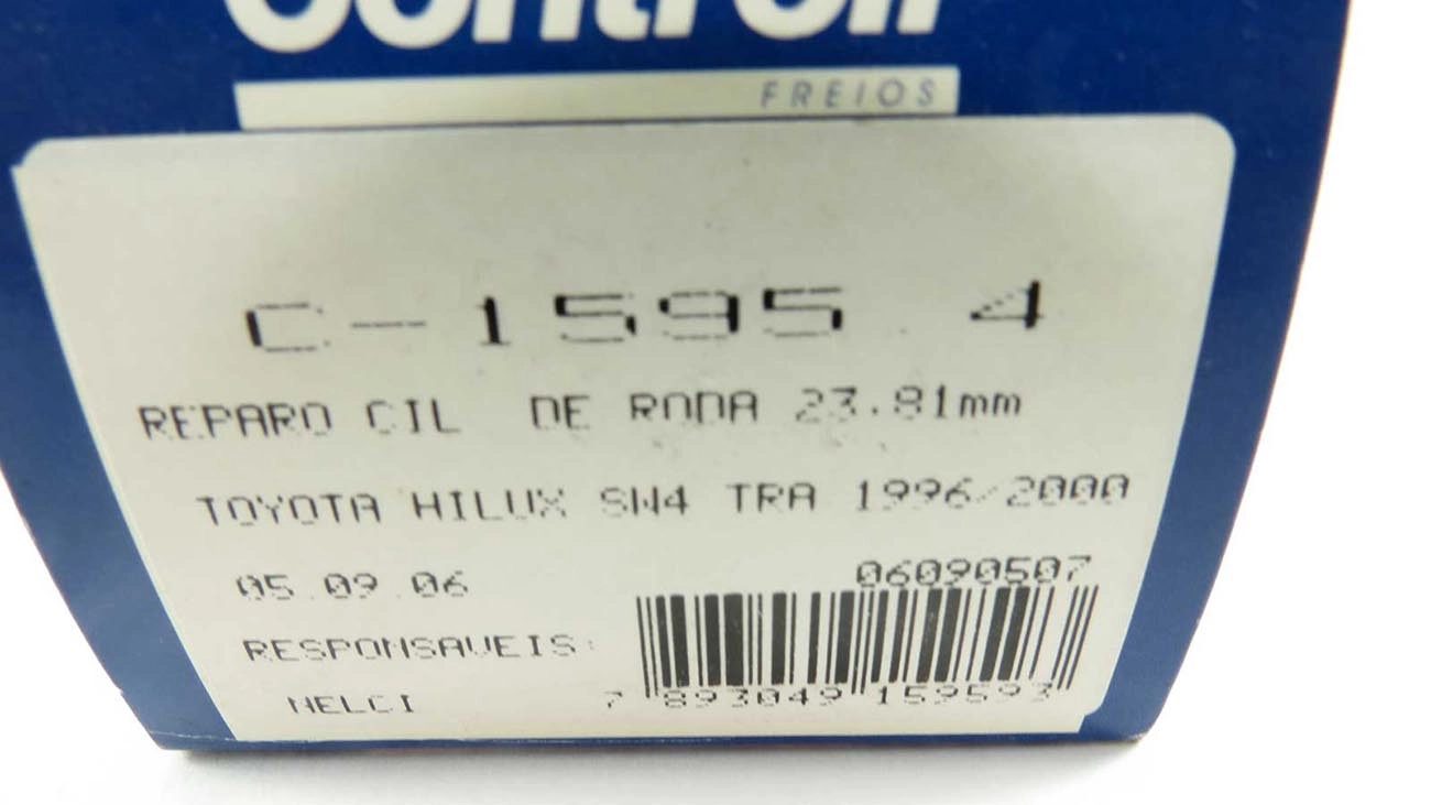 REPARO CILINDRO RODA TOYOTA HILUX SW4 96/ - 15/16 - TRASEIRO