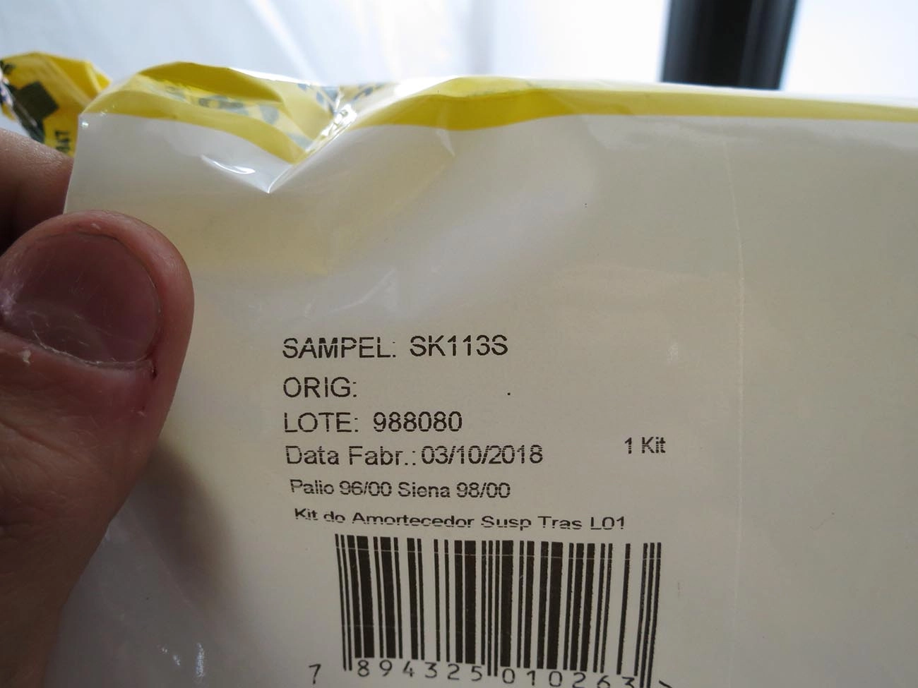 KIT AMORTECEDOR TRASEIRO BATENTE COIFA FIAT PALIO/SIENA 96/ EXCETO NOVO PALIO/GRAND