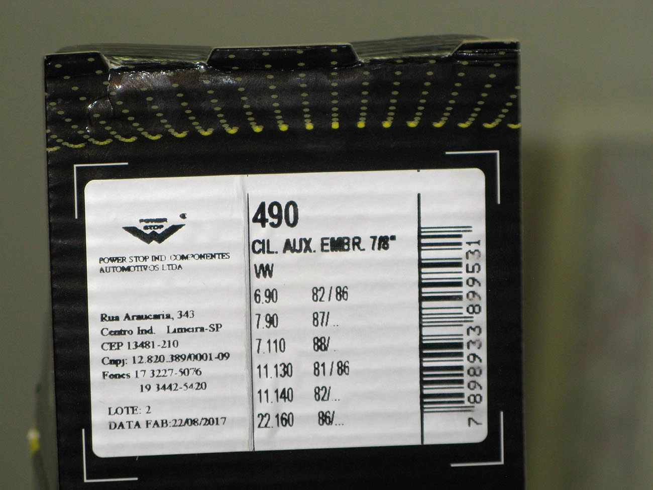 CILINDRO AUXILIAR EMBREAGEM VW 6.80/6.90/7.90/7.110/11.130/11.140/12.140/13.130 - 7/8 - 22.22MM