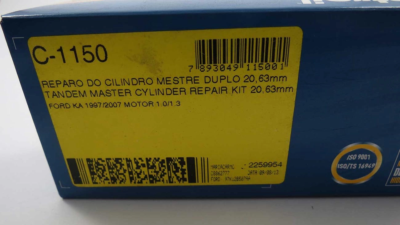 REPARO CILINDRO MESTRE DUPLO 20.63MM FORD KA 97/ 13/16
