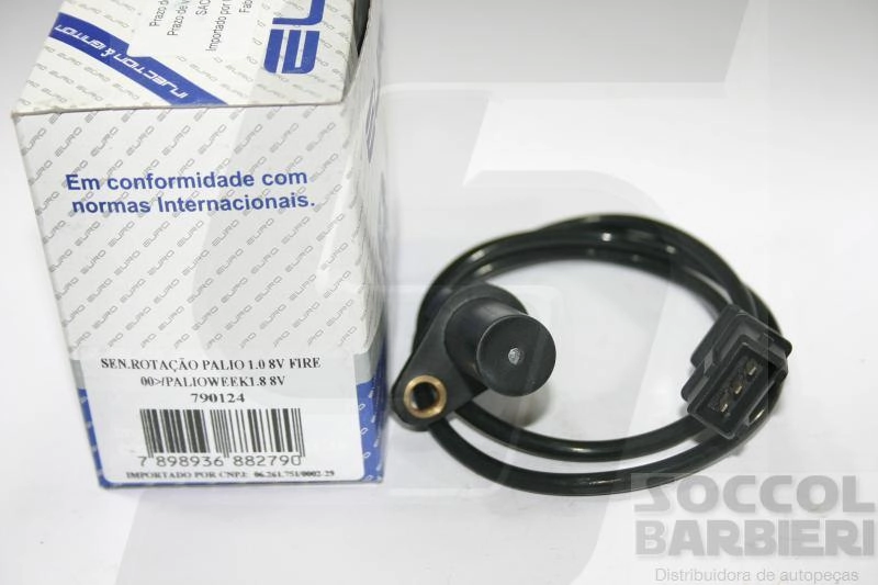 SENSOR DE ROTACAO FIAT PALIO/SIENA/STRADA 1.0 8V FIRE - 65 CMS CONECTOR 3 PINOS