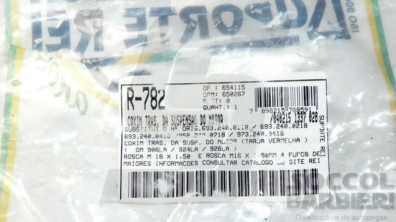 COXIM DO MOTOR MB 1215E/1318E/2428/O-500/1722/1725 - C/MOTOR 906LA/924LA/926LA - TRASEIRO