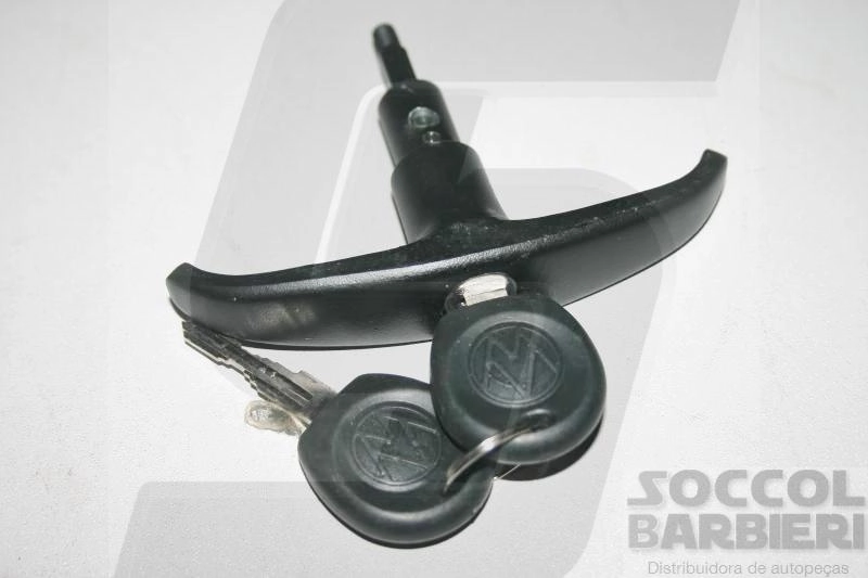 FECHADURA PORTA MALAS VW KOMBI KLIPPER 76/ - BOTAO TAMPA SUPERIOR C/CHAVE - PRETO
