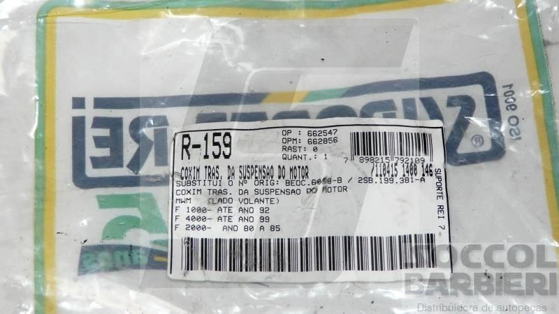 COXIM CAMBIO FORD F-1000/2000 /92 - F-4000 /99 - TRASEIRO DO MOTOR