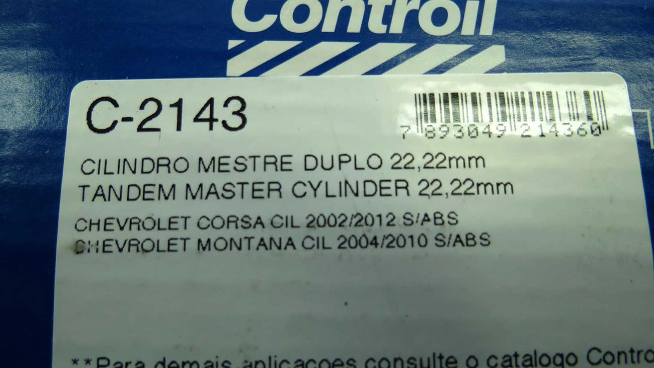 CILINDRO MESTRE FREIO GM NOVO CORSA 2002/2012 - MONTANA 2004/2010
