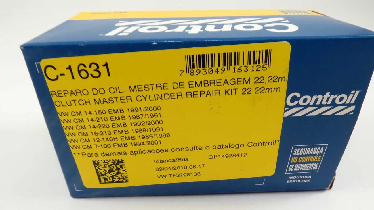 REPARO CILINDRO MESTRE EMBREAGEM 22.22MM VW 7.100/8.100/8.140/12.140/14.150/14.210