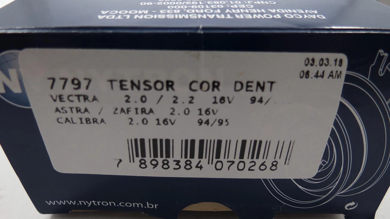 TENSOR CORREIA COMANDO GM VECTRA 94/ 2.0/2.4 16V - ASTRA/ZAFIRA 99/ 16V - CALIBRA 16V