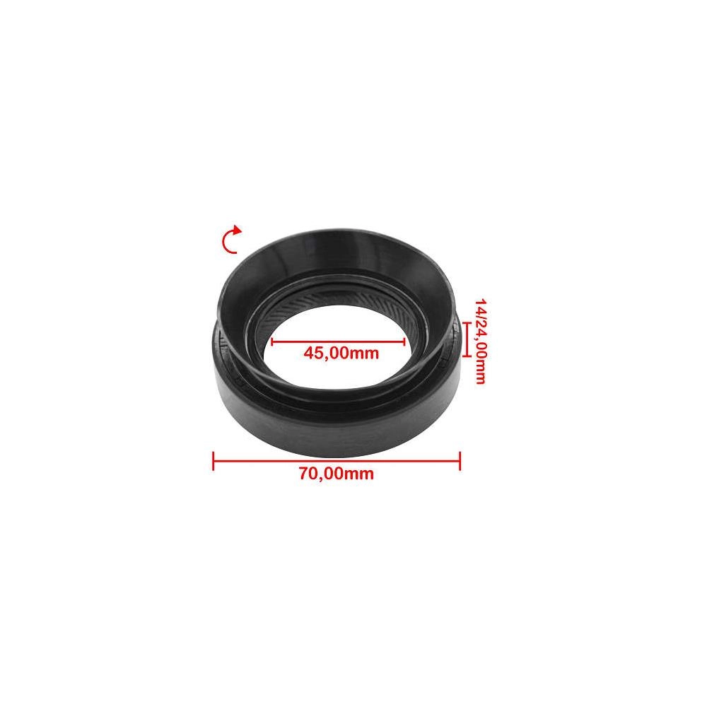 RETENTOR EIXO PILOTO DIANTEIRO FORD RANGER 13/ - TROLLER 15/ - CAIXA TRANSFERÊNCIA 45X70X14X24MM
