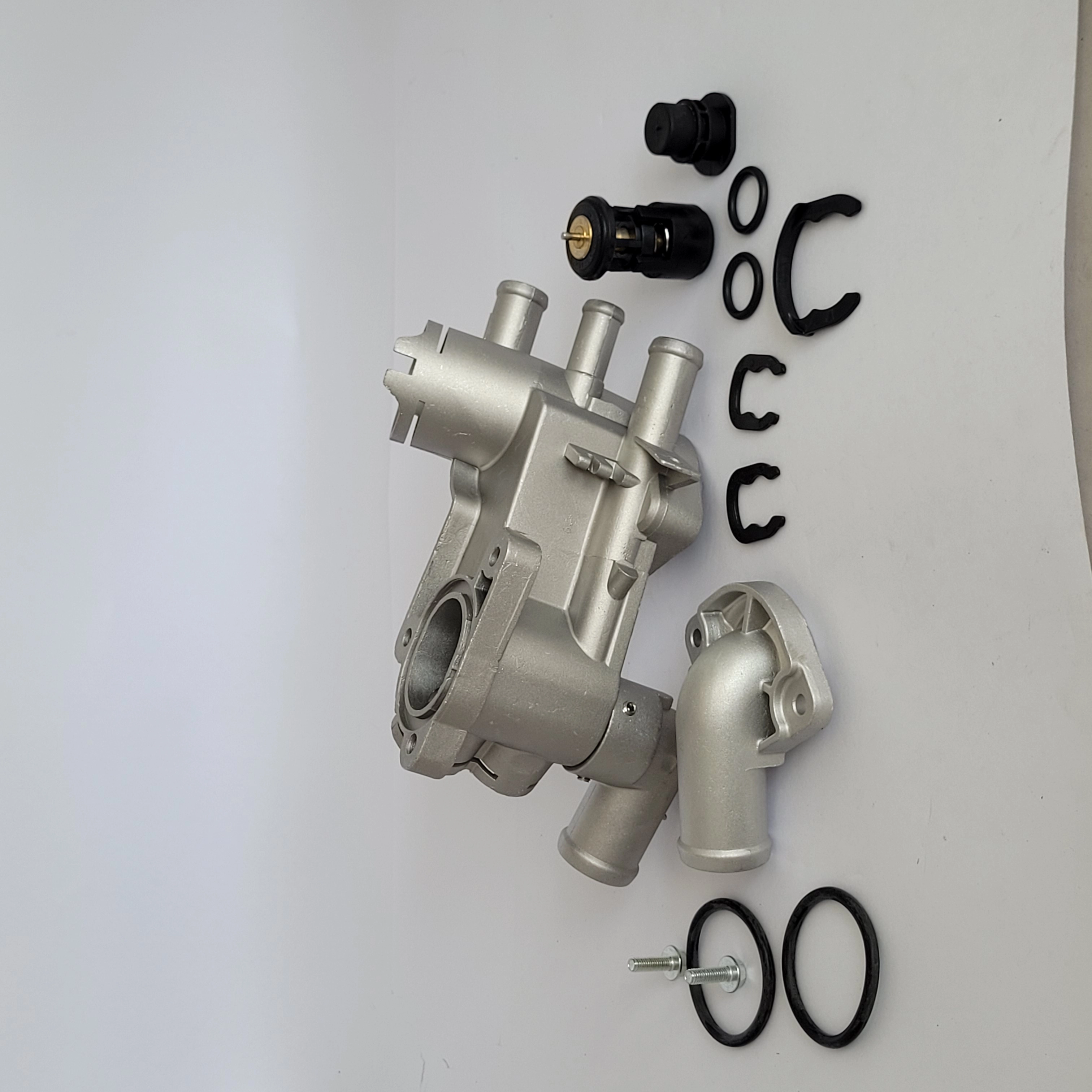 CARCAÇA ALUMÍNIO COM VÁLVULA TERMOSTÁTICA VW GOL POWER 02/ - FOX/POLO/GOLF 02/ - NOVO GOL/