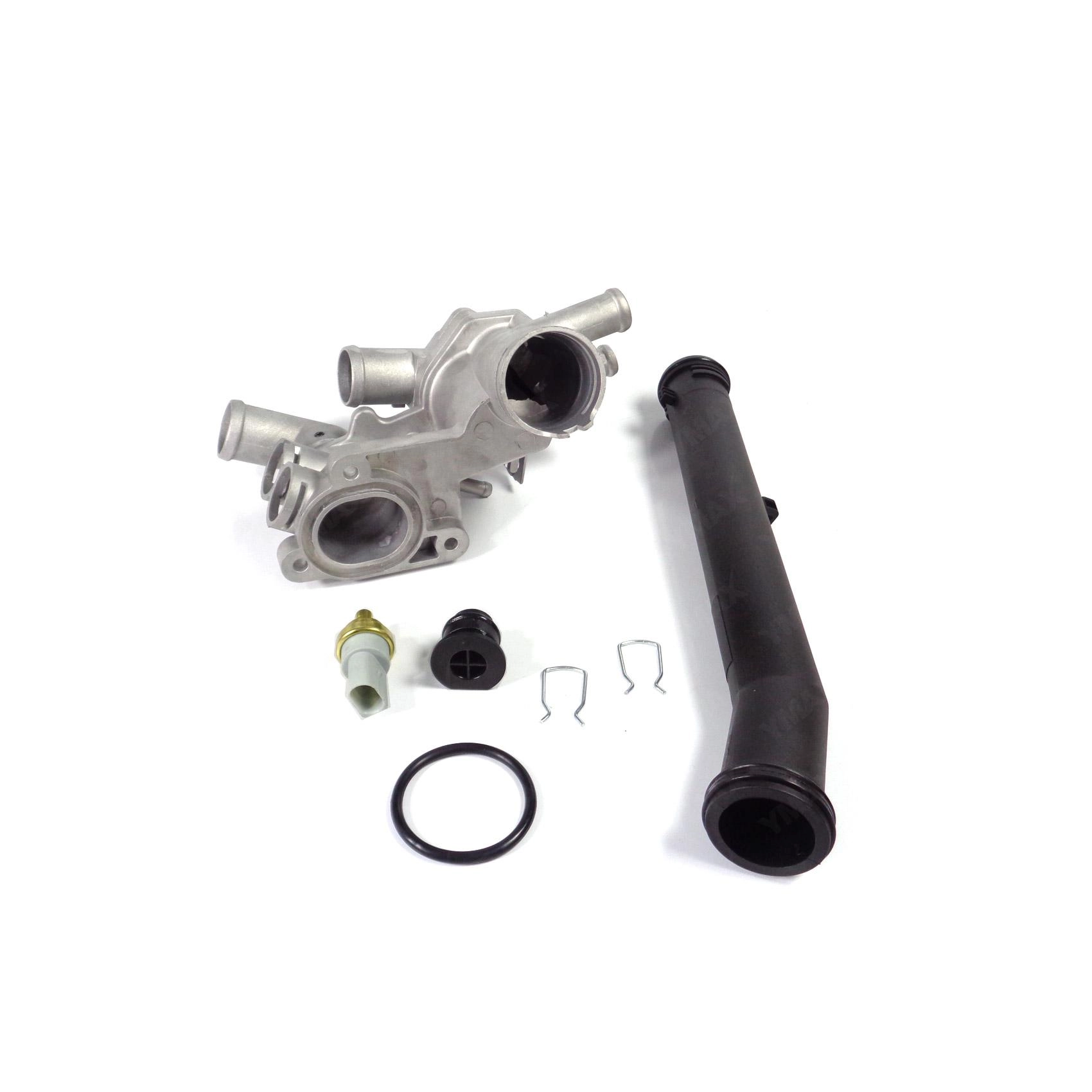 KIT CARCACA COM VALVULA TERMOSTÁTICA/TUBO ALUMÍNIO VW GOL POWER 02/ - FOX/POLO/GOLF 02/ - NOVO GOL/
