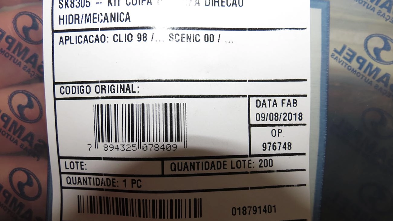 COIFA/SANFONA DIREÇÃO RENAULT CLIO 98/ - SCENIC 00/ - HIDRÁULICA/MECÂNICA - USA DUAS POR VEÍCULO
