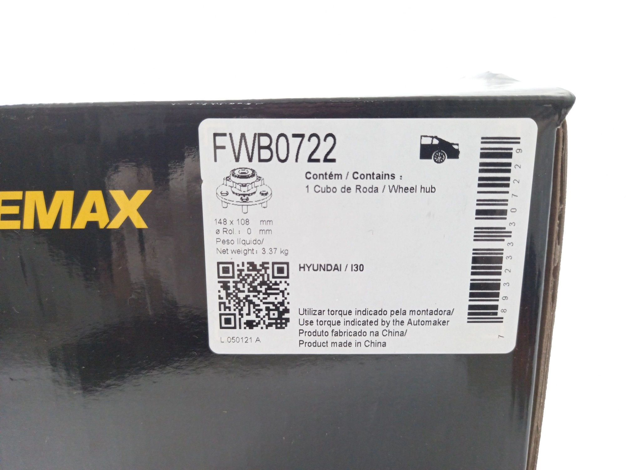 CUBO TRASEIRO COM ROLAMENTO COM ABS HYUNDAI I30 2009/2012 - 5 FUROS