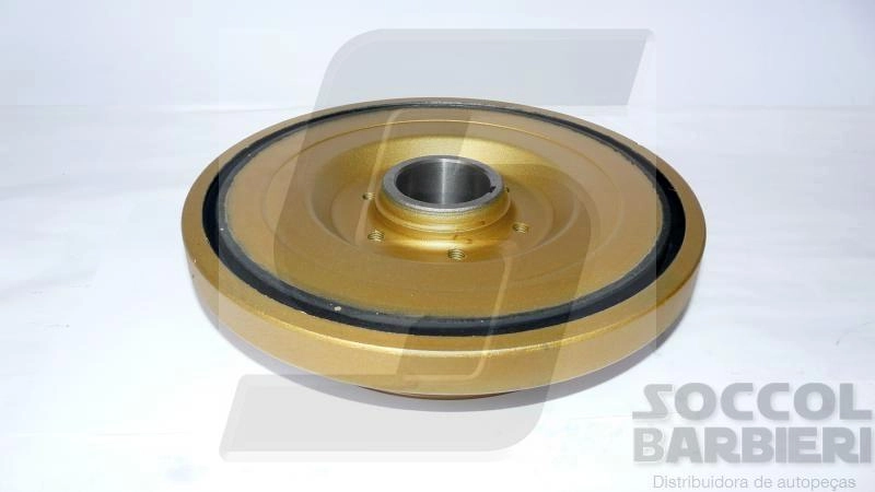 POLIA ANTIVIBRADOR VIRABREQUIM MB 1113/1313/1513/1516 OM-352 - 2 CANAIS 200MM C/ADPTACAO INTERCOOLER