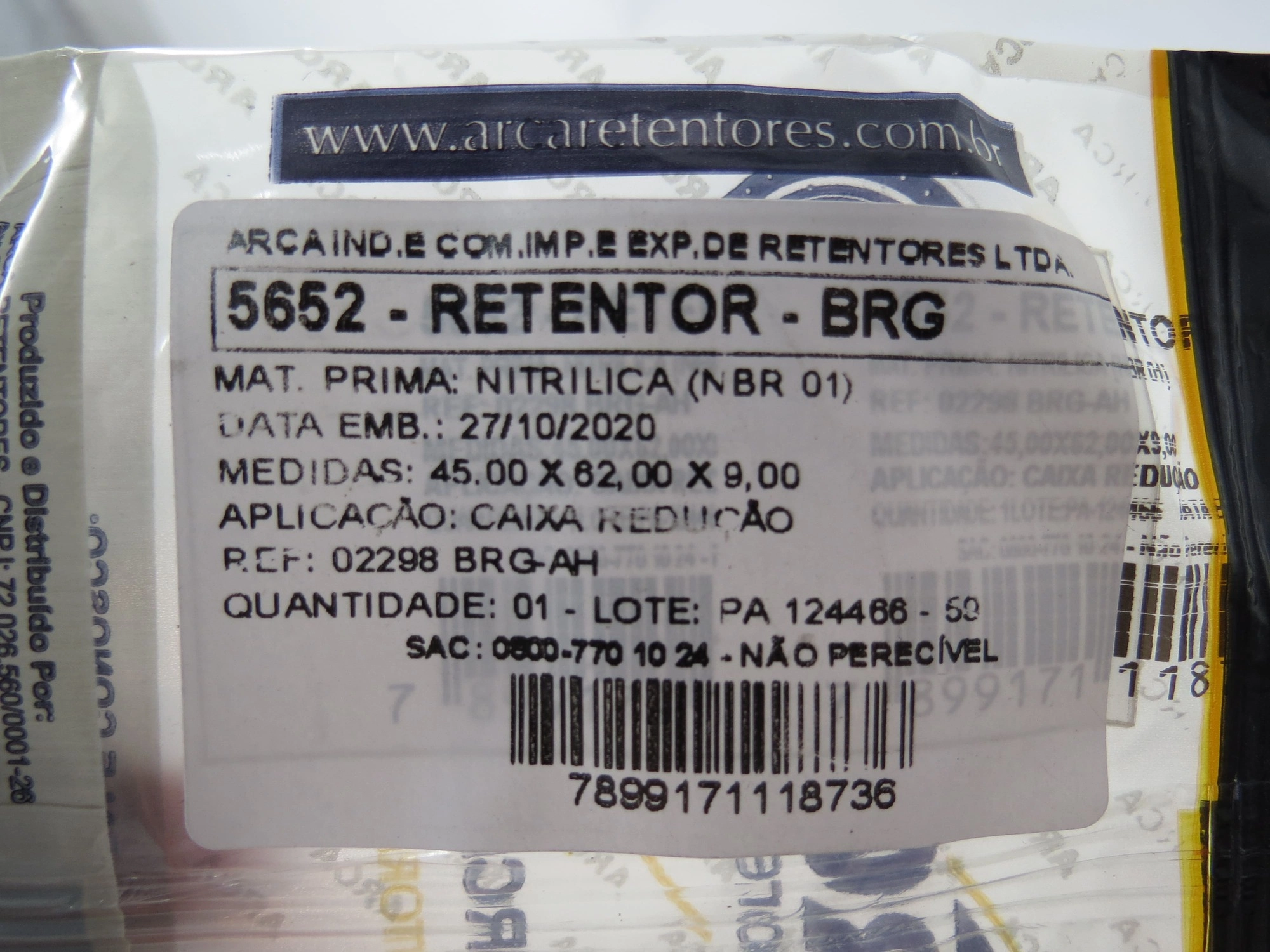 RETENTOR CAIXA CÂMBIO/REDUÇÃO 45,00X62,00X9,00MM TOYOTA BANDEIRANTE 81/ 45X62X9MM