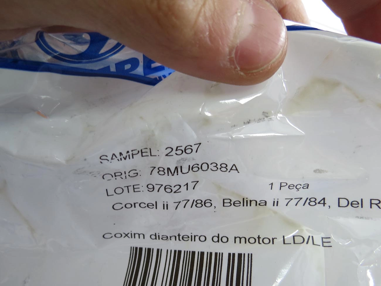 COXIM/SUPORTE DIANTEIRO MOTOR LADO DIREITO/ESQUERDO LD/LE FORD BELINA /CORCEL II 77/84 DEL REY/BELINA SCALA 81/91 PAMPA 82/97