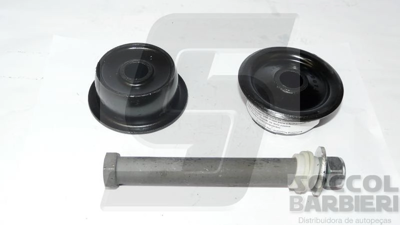KIT COXIM DA CABINE VW 12.170 A 35.300 - 2 COXINS+EIXO+TRAVA+BUCHA+PARAFUSOS - TRASEIRO