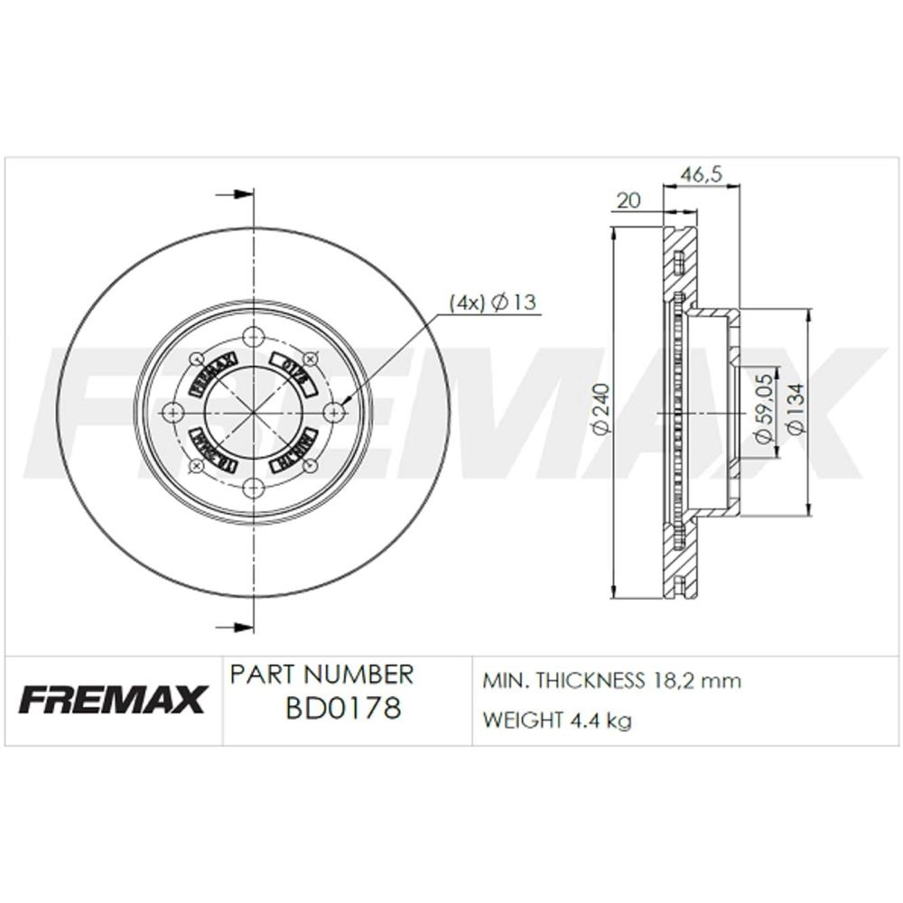 DISCO FREIO DIANTEIRO VENTILADO 240MM FIAT PALIO/WEEKEND/SIENA/UNO 96/