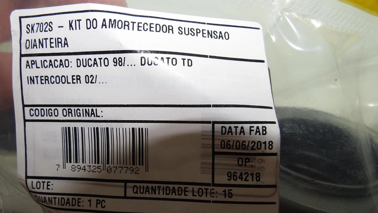 KIT AMORTECEDOR DIANTEIRO FIAT DUCATO - CITROEN JUMPER - PEUGEOT BOXER - 94/01 - BATENTE E COIFA