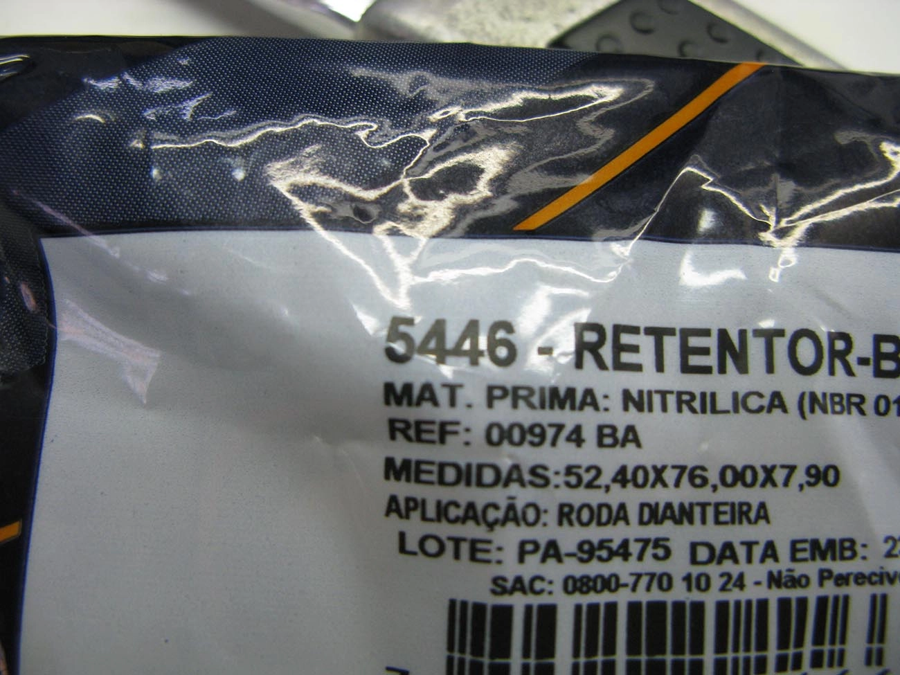 RETENTOR CUBO RODA DIANTEIRO 52,40X76,00X7,90MM DIANTEIRA FORD F-350/400/2000/4000