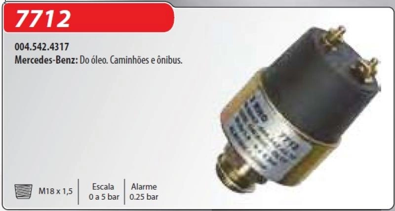 INTERRUPTOR/SENSOR DO OLEO MB CAMINHOES/ONIBUS