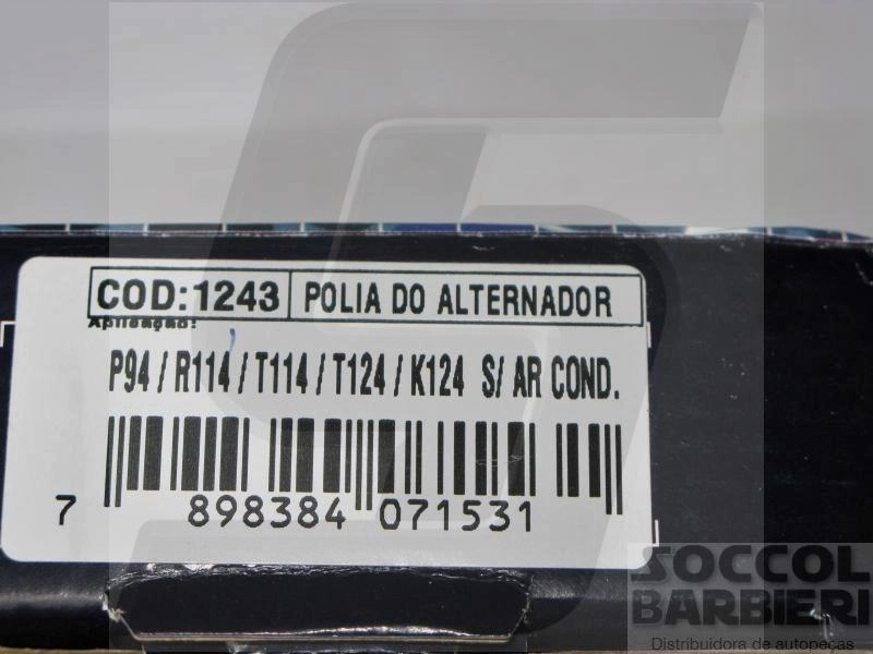 POLIA CORREIA ALTERNADOR SCANIA P94/R114/T114/R124/K124 S/AC - 10,30X96,50X31MM 8 CANALETAS