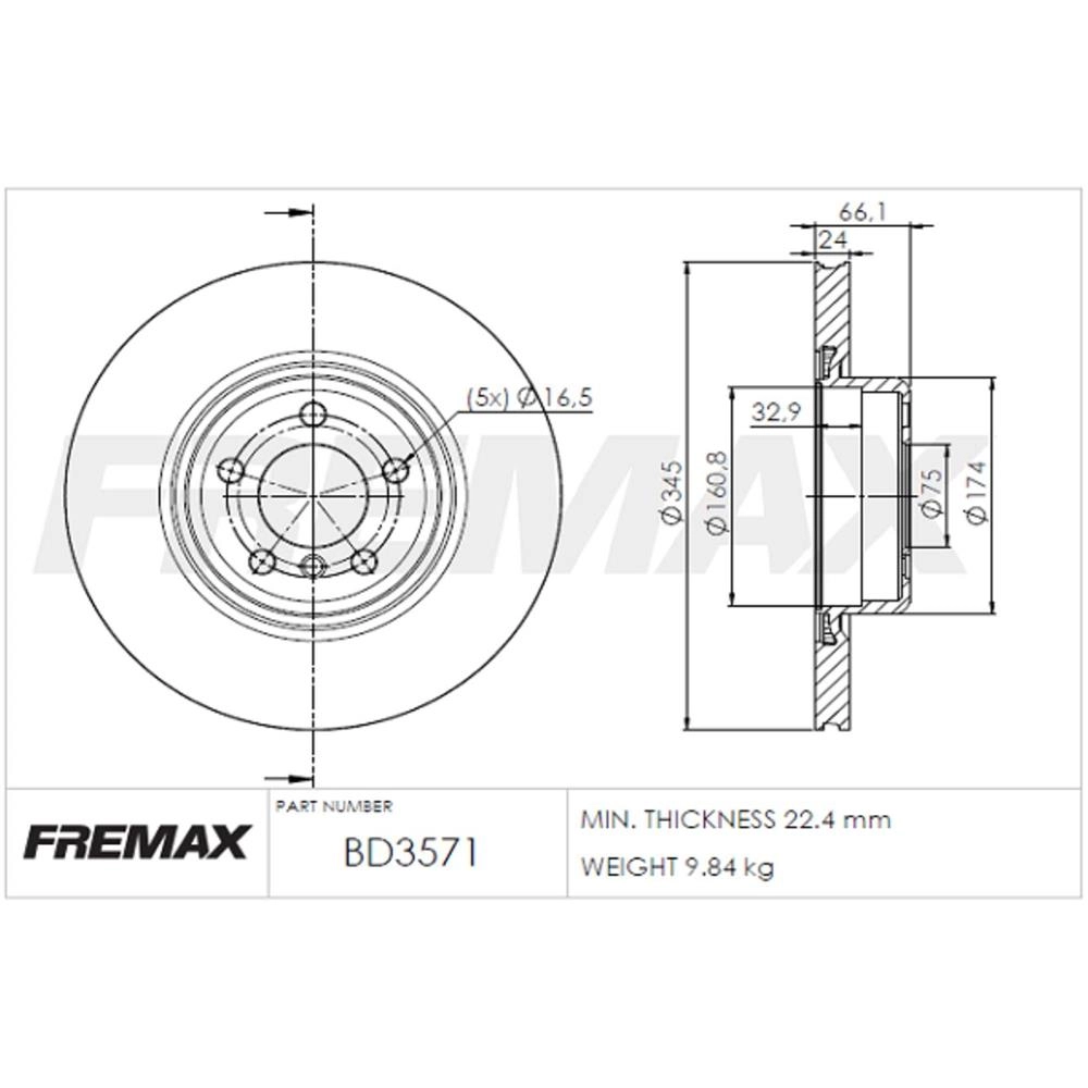 DISCO FREIO TRASEIRO VENTILADO 345MM BMW SERIE3 328I 2012/2019 SERIE4 428I 2014/2016