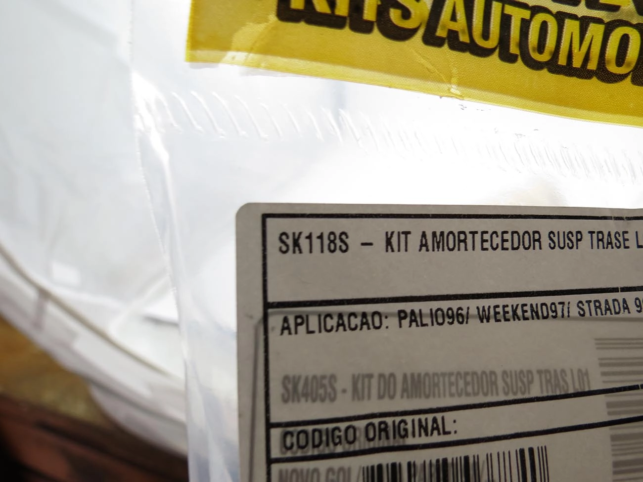 KIT AMORTECEDOR TRASEIRA FIAT BRAVA/MAREA 98/ PALIO WEEKEND 96/ TRASEIRO