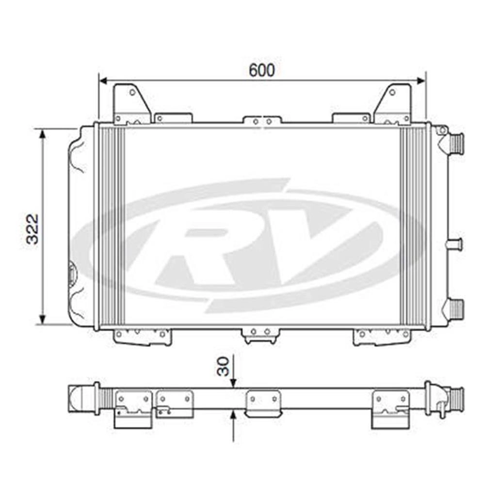 RADIADOR MOTOR EXPANDIDO FORD ESCORT/VERONA 84/92 - ESCORT HOBBY 93/96 - VW APOLLO 90/92 - TODOS
