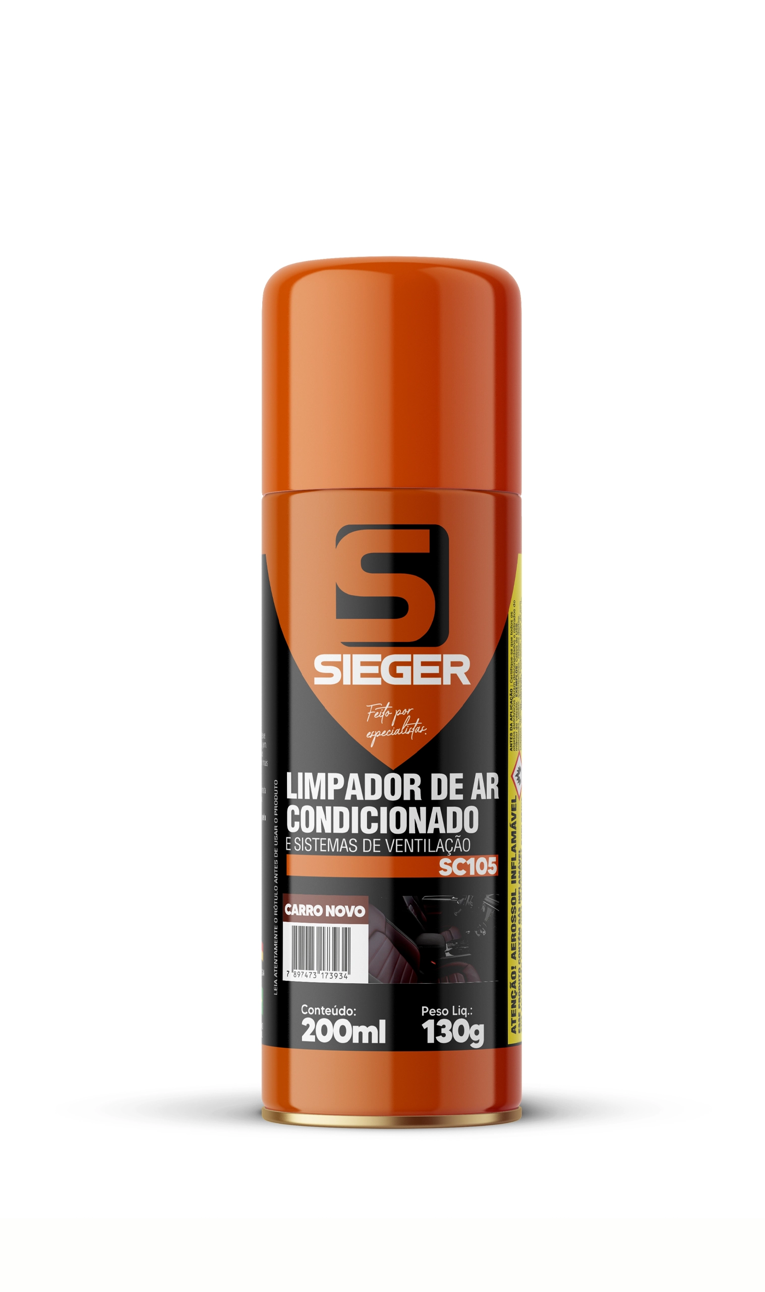 LIMPA AR CONDICIONADO CARRO NOVO - SPRAY 200ML - SC105 SIEGER