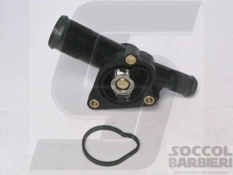 VÁLVULA TERMOSTÁTICA COM FLANGE PLÁSTICO PEUGEOT 206 99/ RENAULT CLIO/KANGOO/SANDERO 00/ 1.0 8/16V