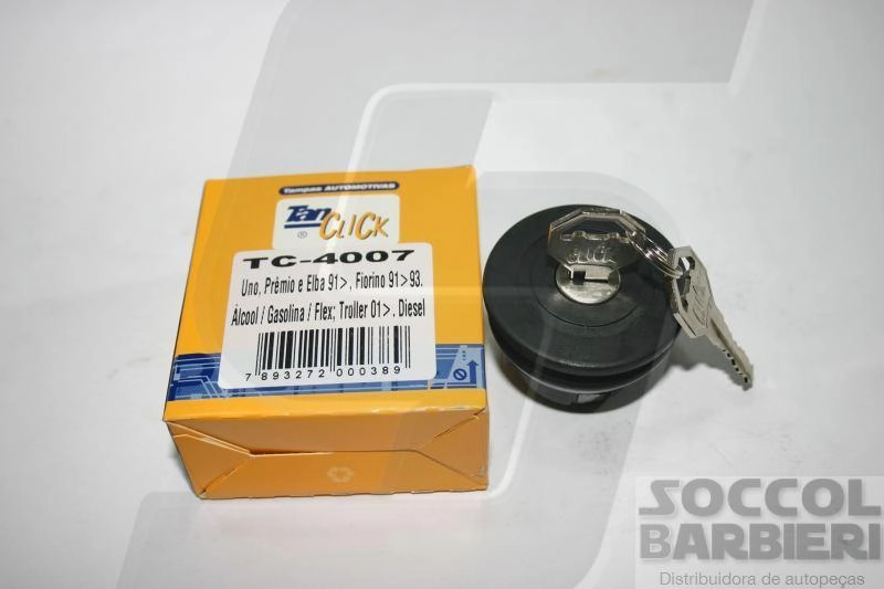 TAMPA PARA TANQUE COMBUSTÍVEL COM CHAVES FIAT UNO/PREMIO/ELBA/FIORINO 1991/ TROLLER DIESEL 2001/