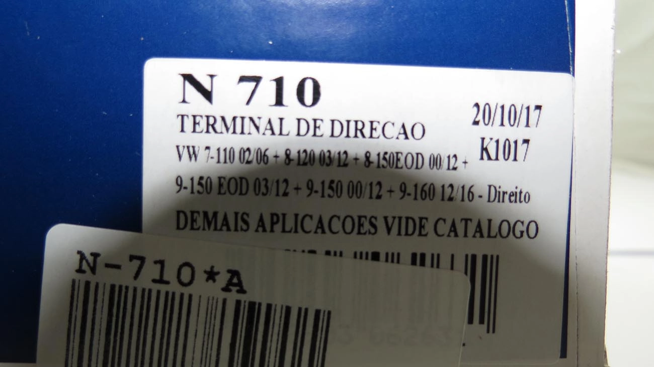 TERMINAL DIREÇÃO DIREITO ROSCA DIREITA M28X1,5 AGRALE 4500/5000/7000 VW 6.80/6.90/7.90/5.140/7.110/9.160