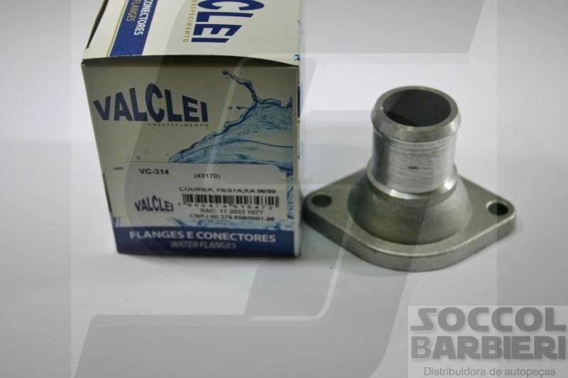 FLANGE OU TAMPA VALVULA TERMOSTATICA - FORD FIESTA/COURIER 1.0/1.3 96/99 - ENDURA