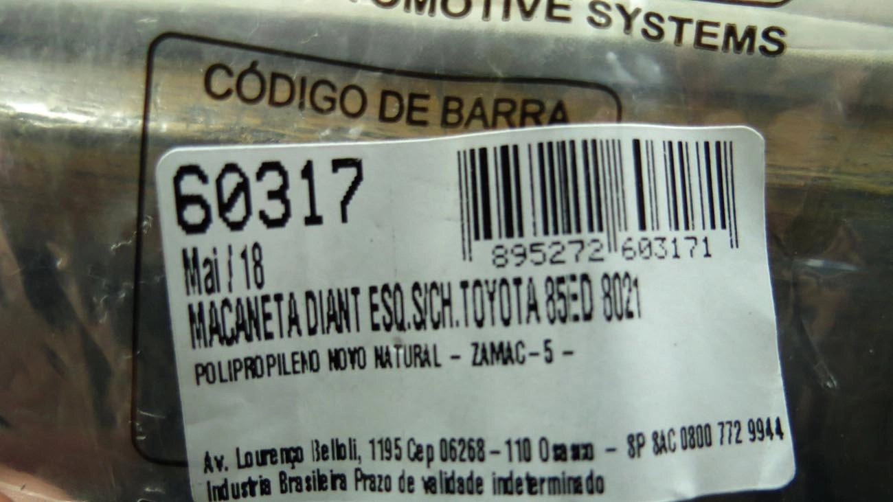 MACANETA EXTERNA TOYOTA BANDEIRANTE 85/ - ESQUERDA
