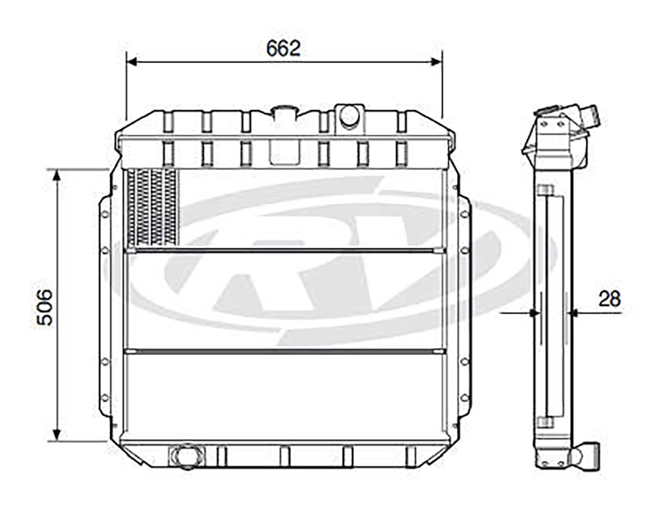 RADIADOR FORD F-1000/2000/4000 1989/1991 - MWM