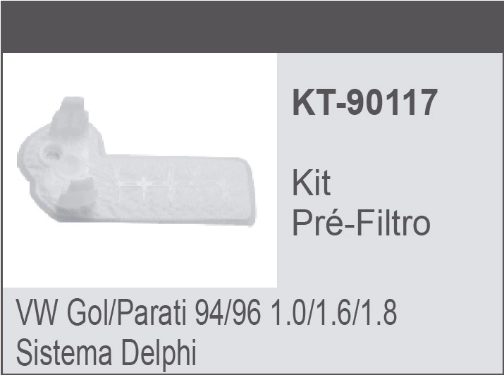 KIT PRÉ-FILTRO PARA INJEÇÃO ELETRÔNICA SISTEMA DELPHI PRE VW GOL 94/96