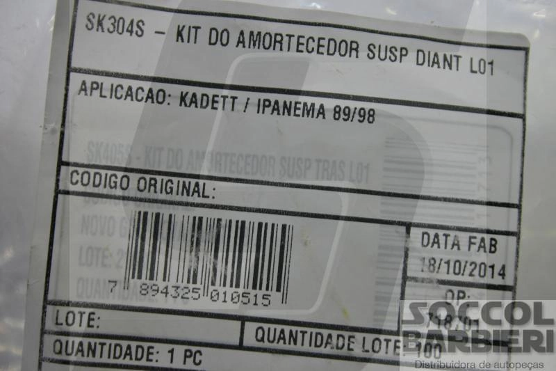 KIT AMORTECEDOR GM KADETT/IPANEMA - DIANTEIRO