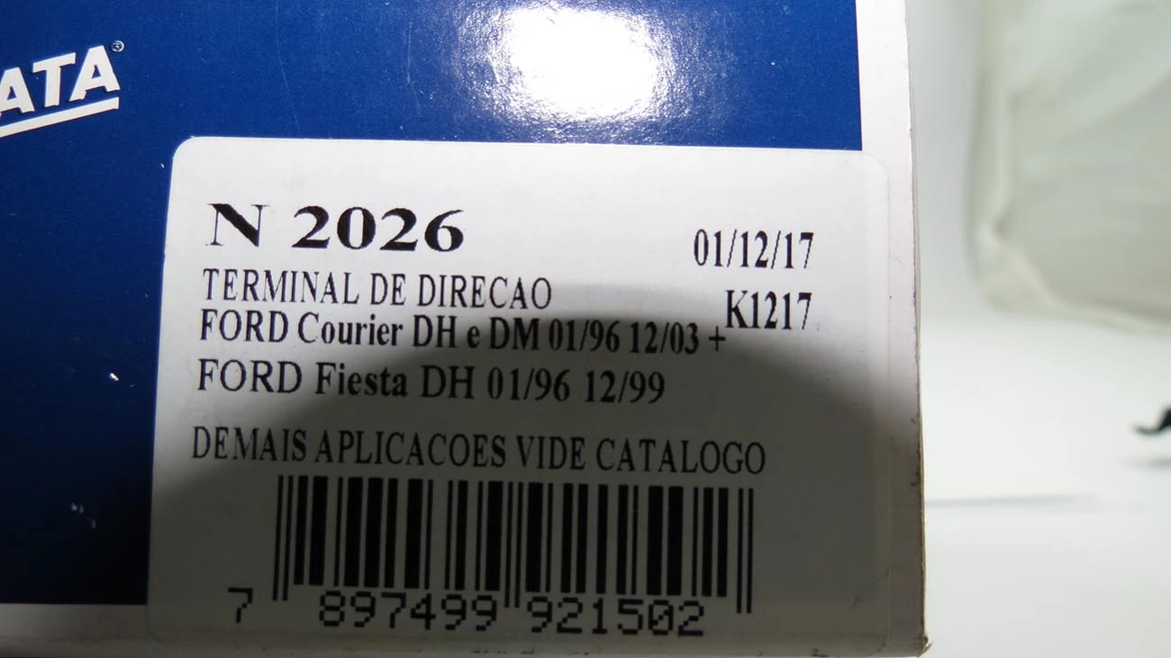 TERMINAL DIREÇÃO ESQUERDO FORD COURIER 97/13 FIESTA 96/01 TODOS - NOVO FIESTA 02/ D.M - KA 08/13 D.M
