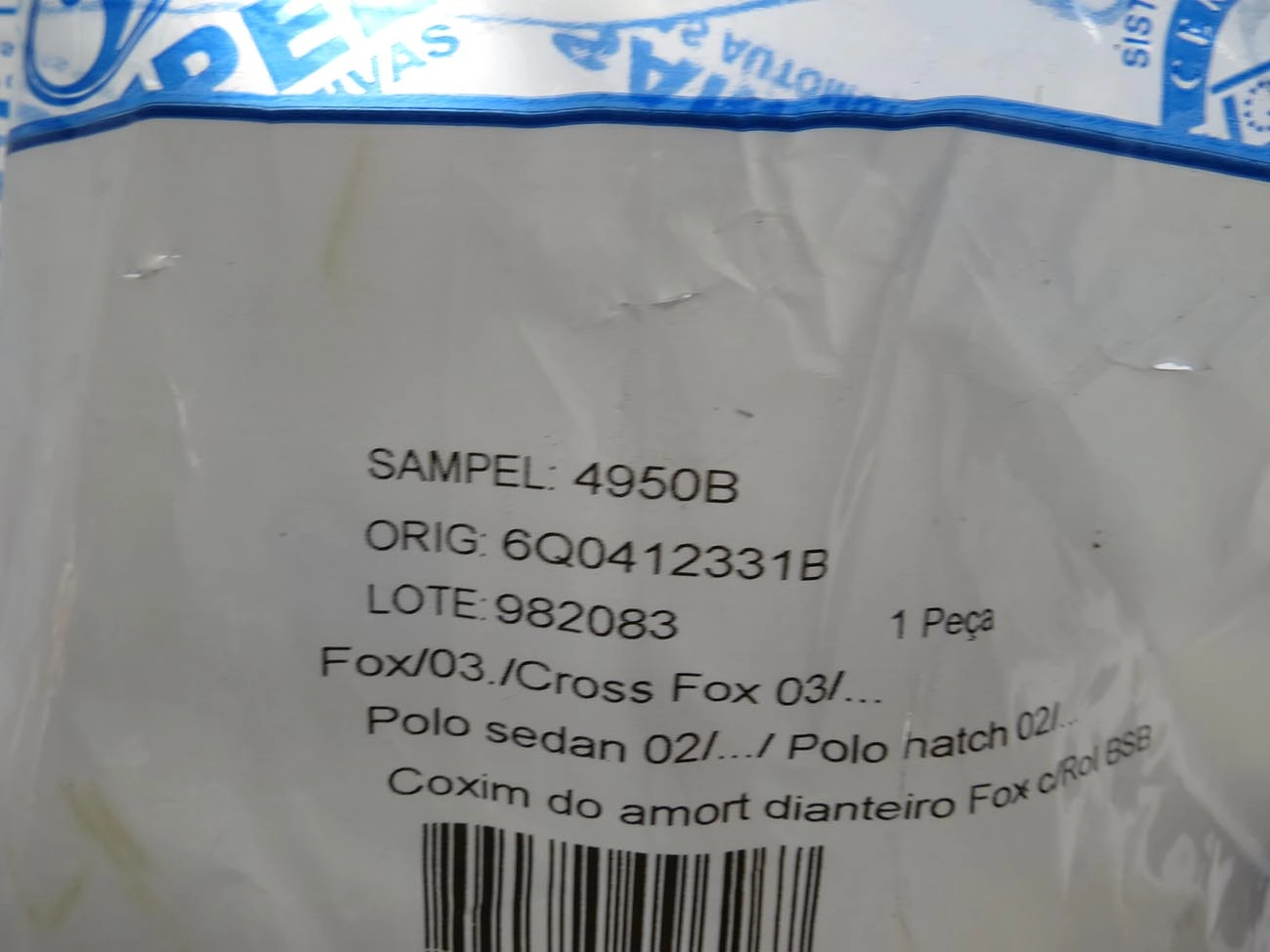COXIM AMORTECEDOR VW FOX 2003/ - NOVO POLO 2002/ - DIANTEIRO C/ROL BSB