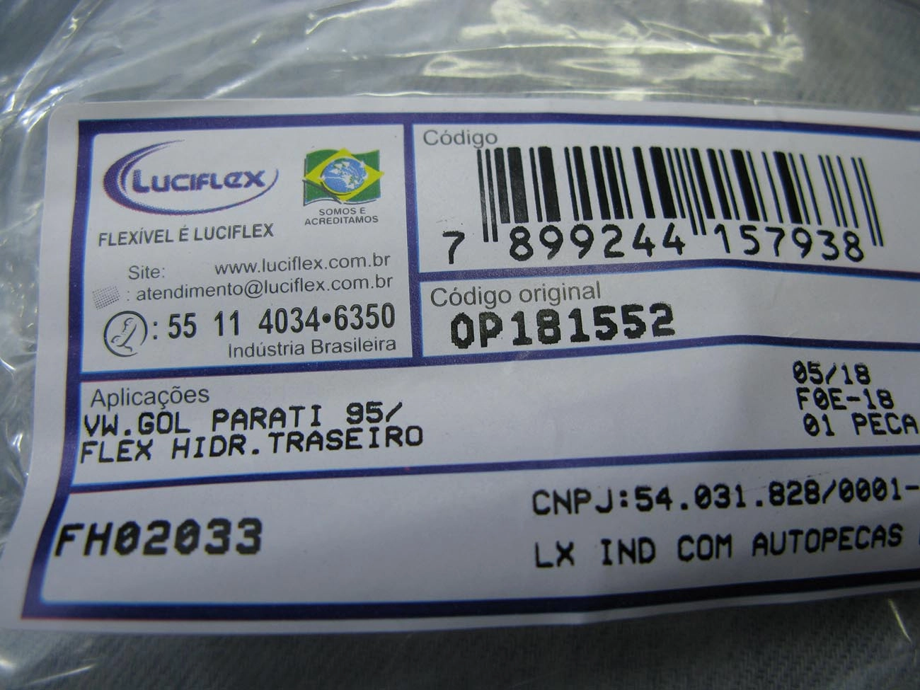 FLEXIVEL FREIO TRASEIRO VW GOL/PARATI 95/ 220MM