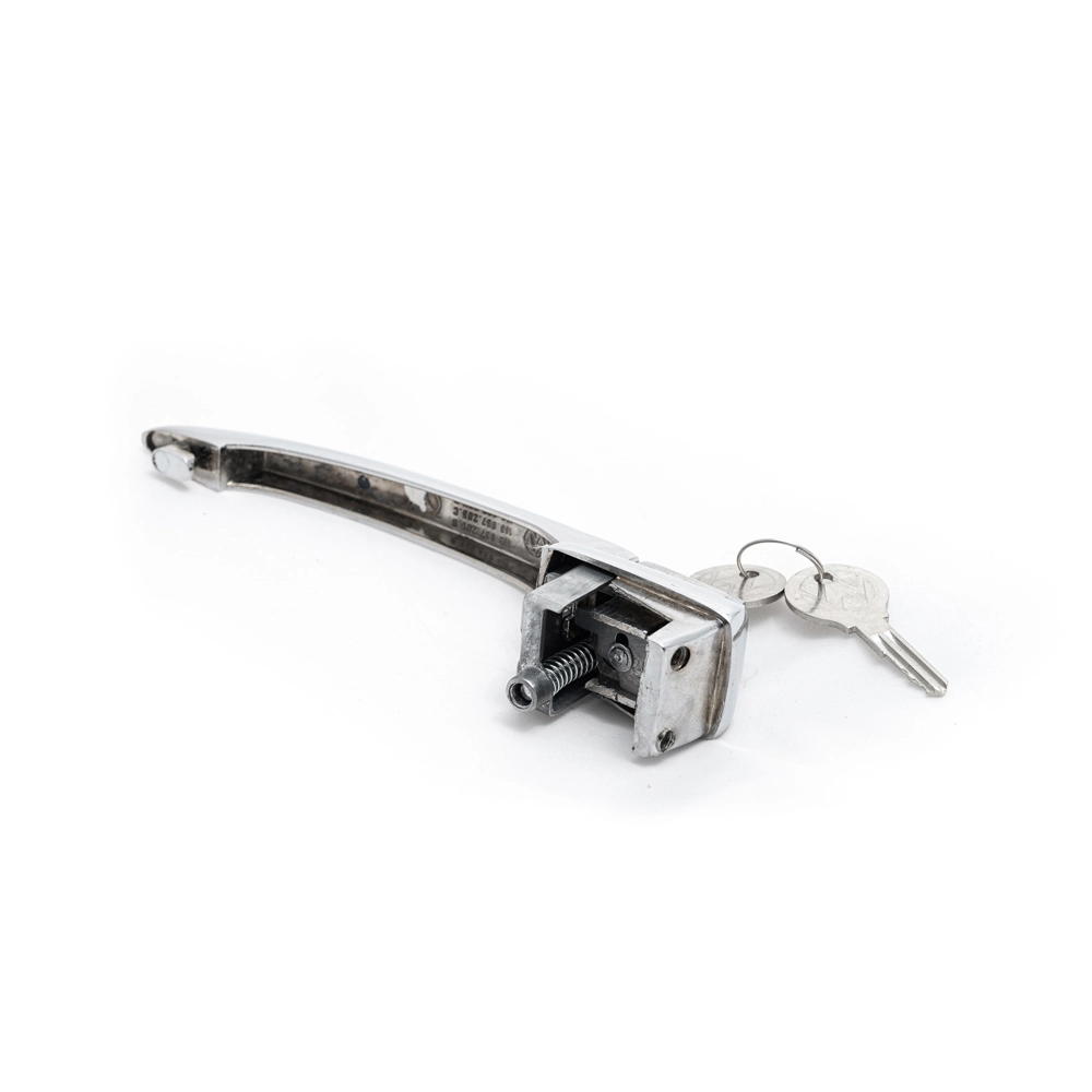 MACANETA EXTERNA PORTA ESQUERDA VW FUSCA /77 - CROMADA COM CHAVE
