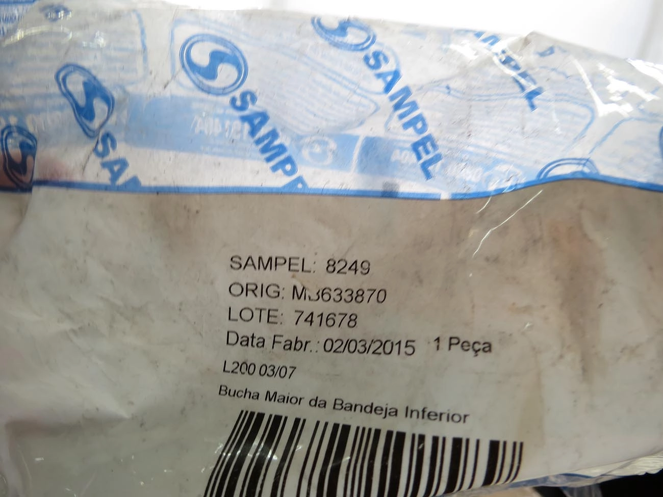 BUCHA DA BANDEJA INFERIOR MITSUBISHI L-200 2003/2007 - SUSPENSAO DIANTEIRA BUCHA MAIOR