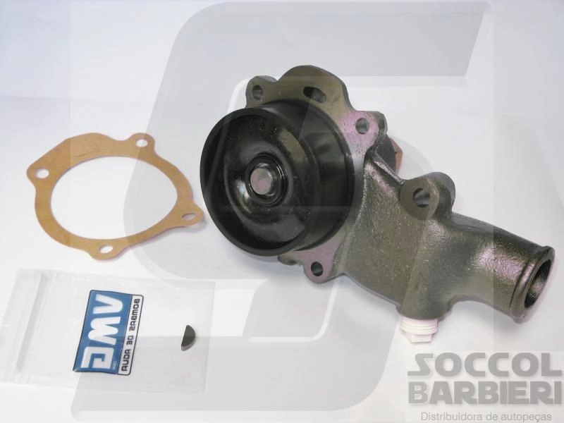 BOMBA AGUA MF 265/270/275/285/290 - CASE 580H - VW 6.80 - HYSTER - PERKINS 4.236/4.248 - S/POLIA