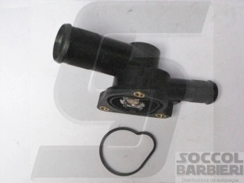 VÁLVULA TERMOSTÁTICA COM FLANGE PLÁSTICO PEUGEOT 206 99/ RENAULT CLIO/KANGOO/SANDERO 00/ 1.0 8/16V