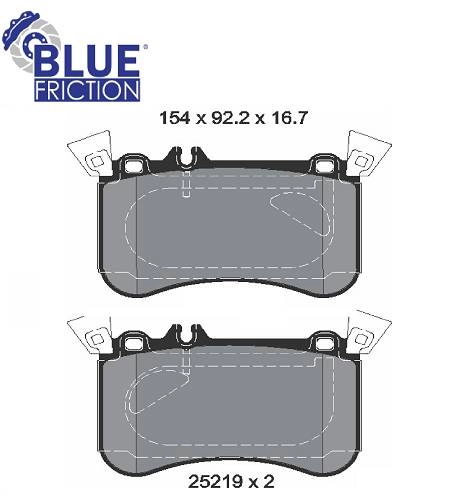 PASTILHA DE FREIO DIANTEIRA MB A-CLASS A45 AMG 2013/ - CLA45 4-MATIC 2013/