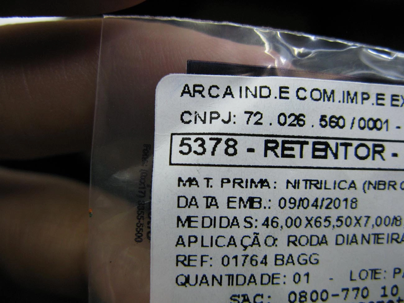 RETENTOR CUBO RODA DIANTEIRO 46,00X65,50X7,00X8,50MM DIANTEIRA FORD CORCEL/BELINA/DEL REY/PAMPA AGRÍCOLA 46X65,5X7X8,5MM