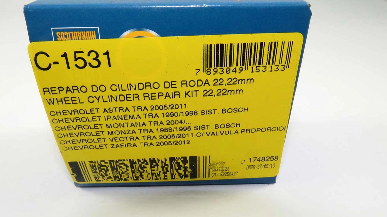 REPARO CILINDRO RODA 22.22MM GM MONZA/IPANEMA 88/98 BOSCH 7/8 TRASEIRO