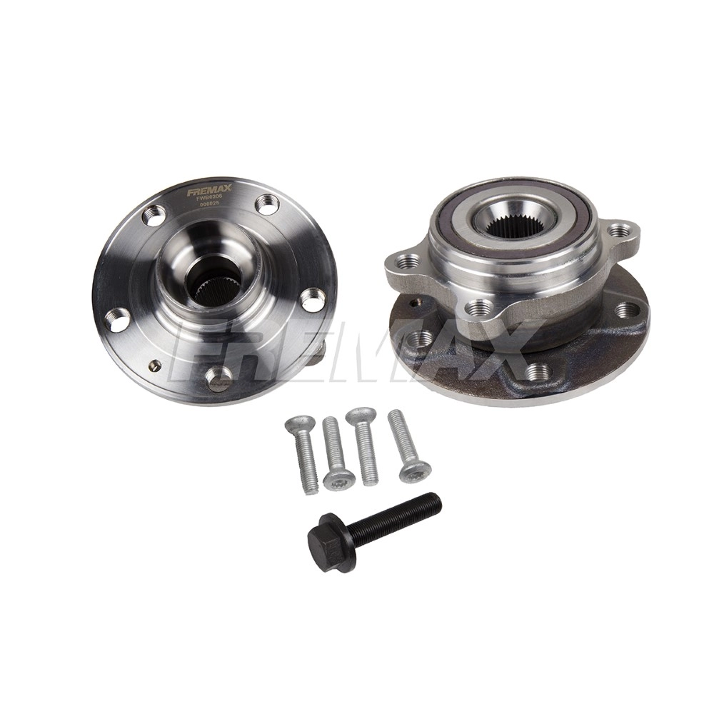 CUBO RODA DIANTEIRO COM ROLAMENTO ABS 5 FUROS 4 FIXAÇÃO AUDI A3 13/ VW JETTA 08/ PASSAT 07/ TIGUAN 09/18