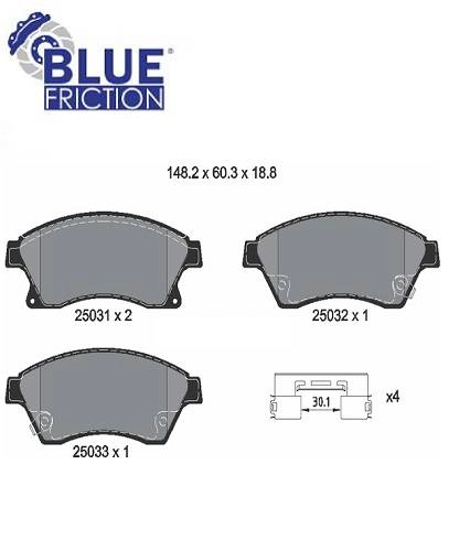 PASTILHA DE FREIO DIANTEIRA GM CRUZE/CRUZE SPORT LT/LTZ 1.8 2011/2016